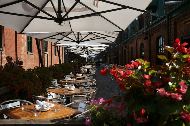 Enhancing Outdoor Dining Experience at Restaurants with Vortex and Tradewinds Parasols